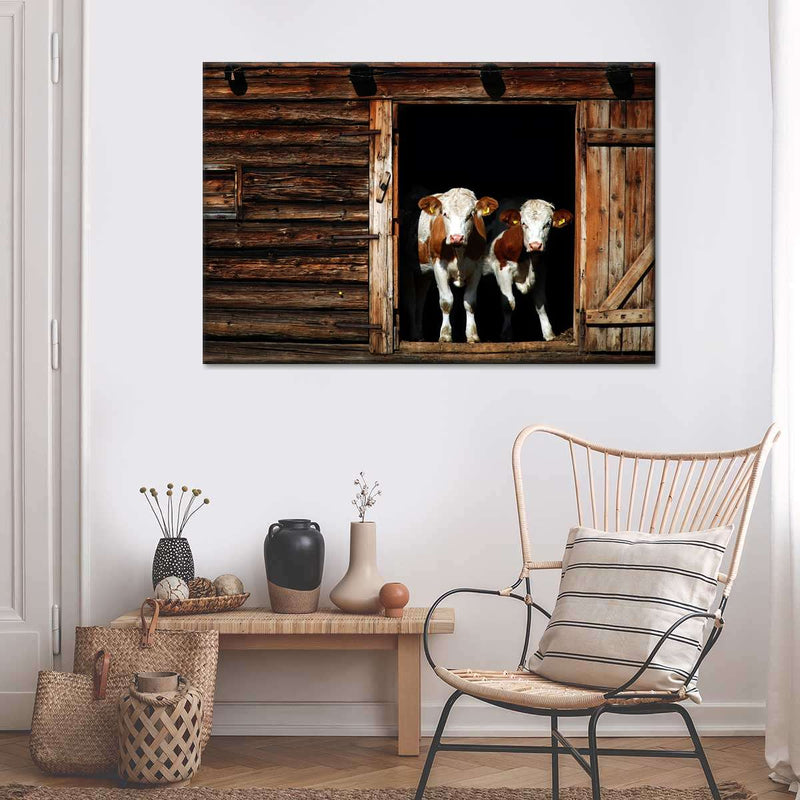 Pair Of Cows Wall Art