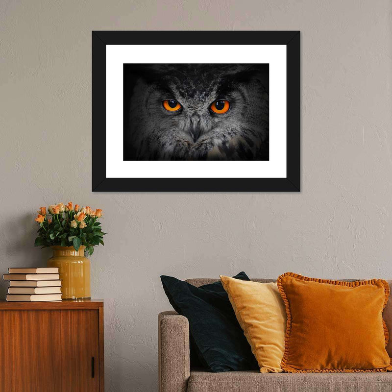 Mesmerizing Gray Owl Wall Art