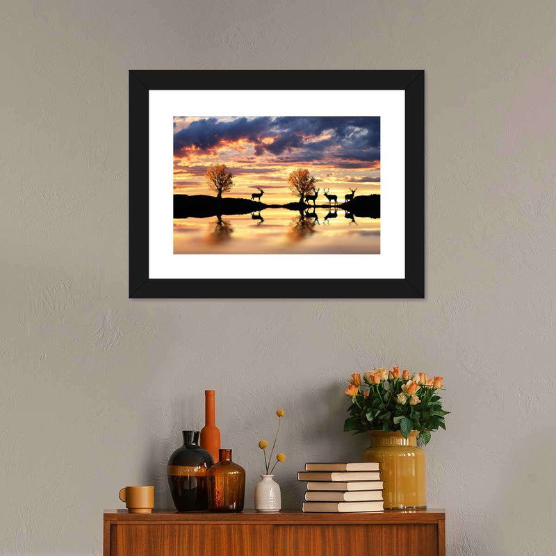 Lakeside Deer Wall Art