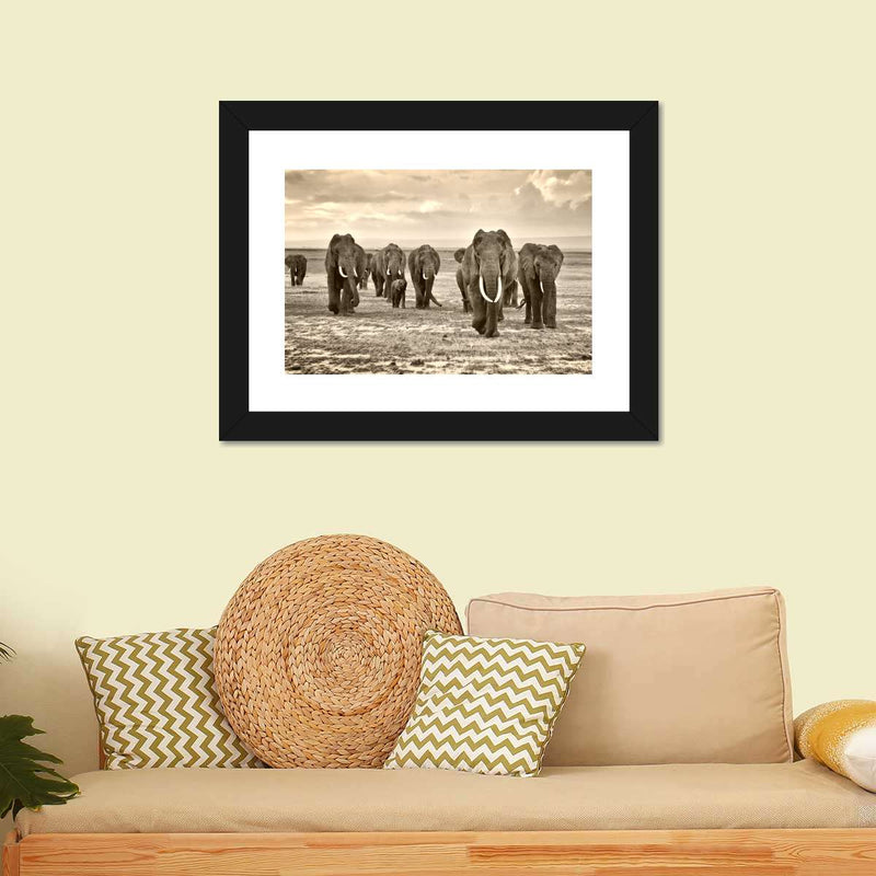 Herd Of Elephants Wall Art