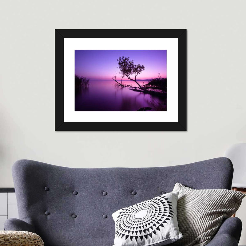 Violet Toned Lake Wall Art