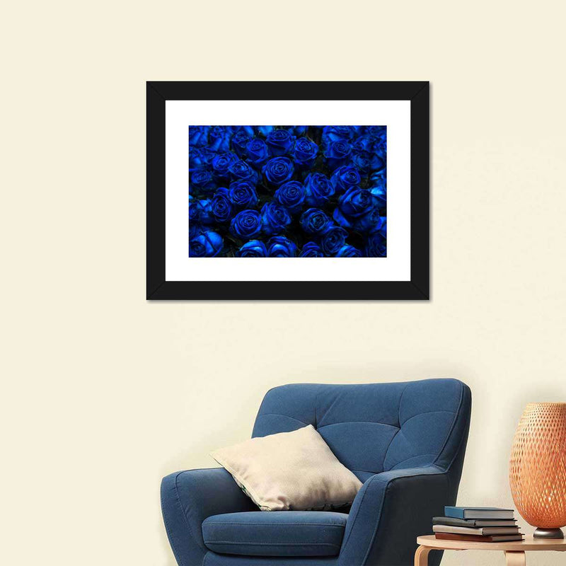 Royal Blue Roses Wall Art