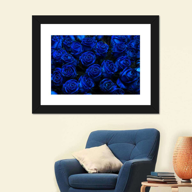 Royal Blue Roses Wall Art