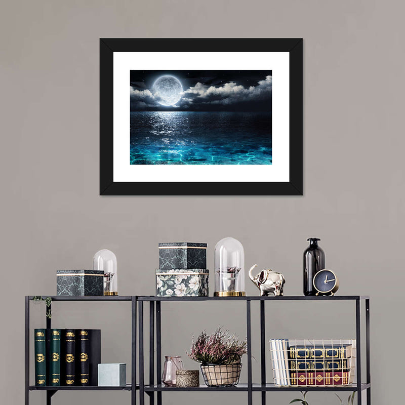 Romantic Full Moon Wall Art