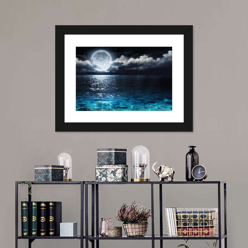 Romantic Full Moon Wall Art