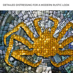 King Crab Mosaic Décor Canvas Wall Art