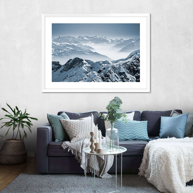 Swiss Mountain Peaks Wall Art