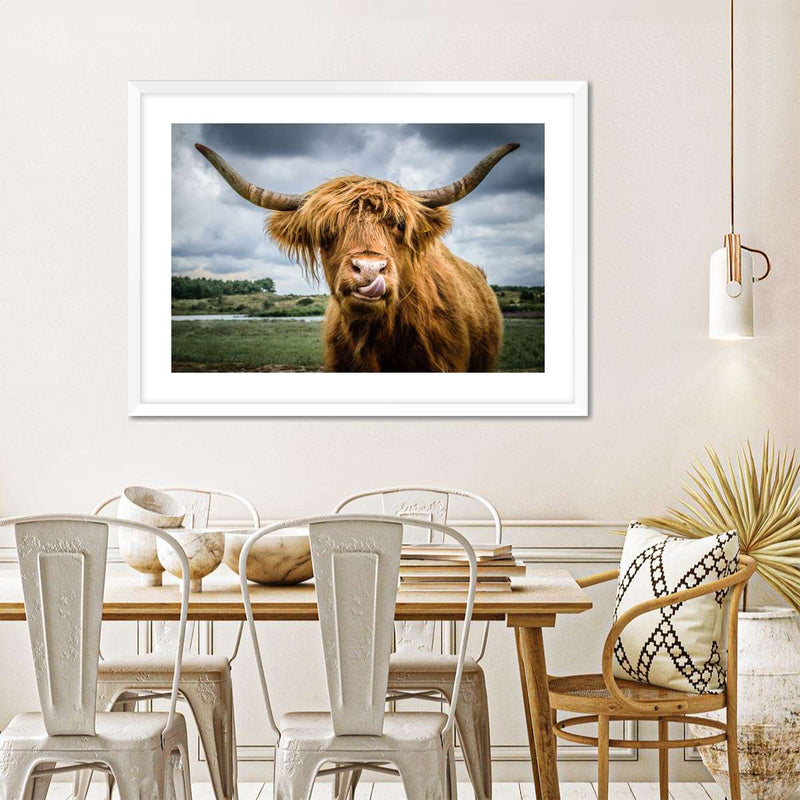 Silly Highland Cow Wall Art