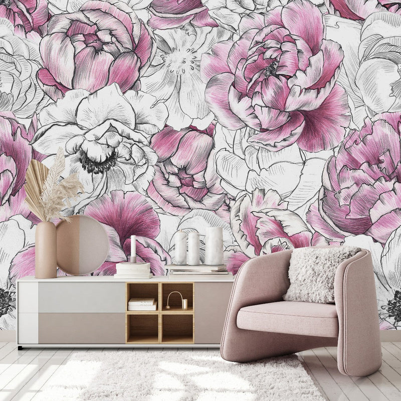 Pink and White Wallpaper