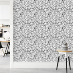 Modish Black and White Floral Wallpaper Smart