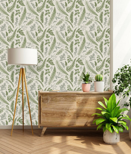 Stylish Fern Leaves Wallpaper Vogue