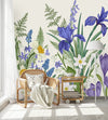 Narcissus and Cornflower Wallpaper