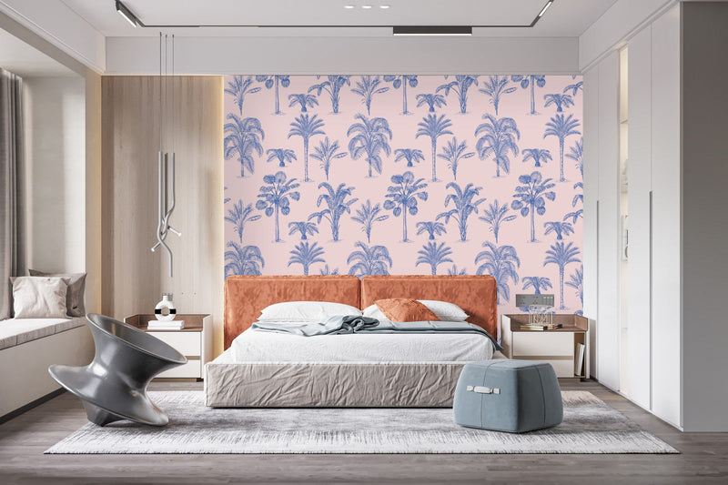 Blue Palms Wallpaper