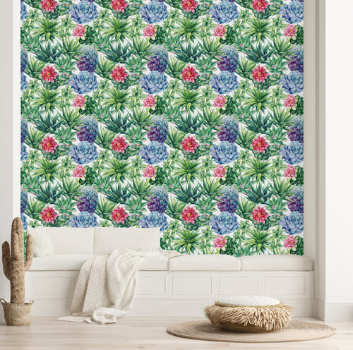 Modish Succulents Wallpaper Tasteful
