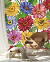 Stylish Brightly Floral Contemporary Wallpaper