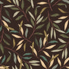 Voguish Dark Leaves Pattern Wallpaper Smart