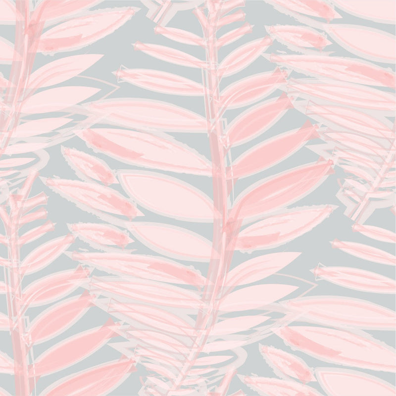Hand Drawn Pink Leaves Wallpaper