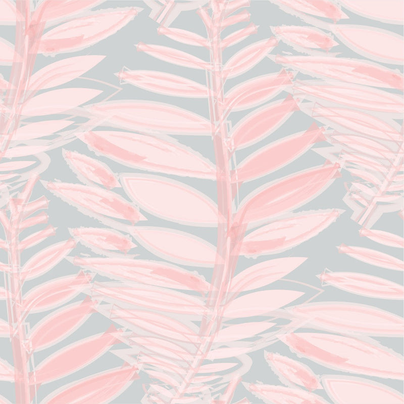 Hand Drawn Pink Leaves Wallpaper