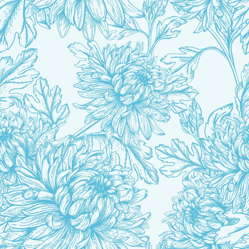 Blue Peony Flowers Wallpaper