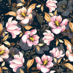 Pink Flowers and Dark Leaves Wallpaper