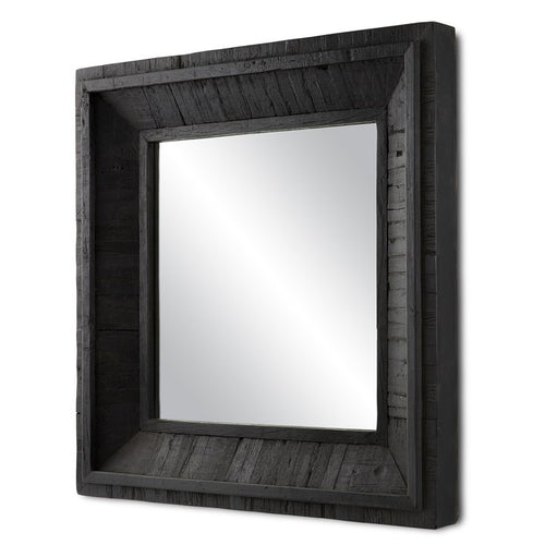 Currey and Company Kanor Black Square Mirror 1000-0117