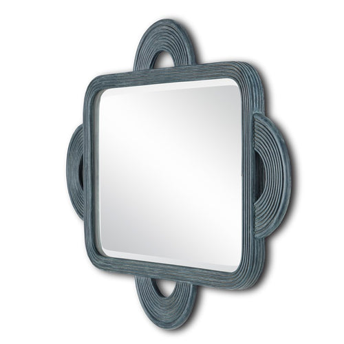 Currey and Company Santos Vintage Navy Rectangular Mirror 1000-0126