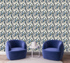 Dark Blue Leaves and Berries Wallpaper