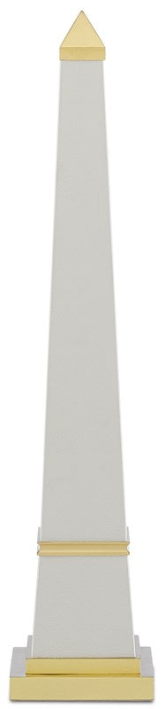 Currey and Company Pharaoh White Small Obelisk 1200-0146
