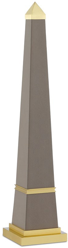Currey and Company Pharaoh Taupe Small Obelisk 1200-0148