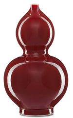 Currey and Company Oxblood Large Double Gourd Vase 1200-0241