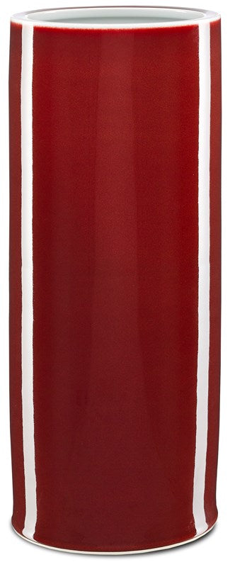 Currey and Company Oxblood Cylinder Vase 1200-0243