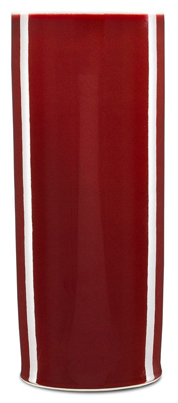 Currey and Company Oxblood Cylinder Vase 1200-0243