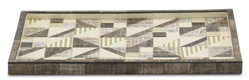 Currey and Company Modernist Bone and Horn Tray 1200-0371