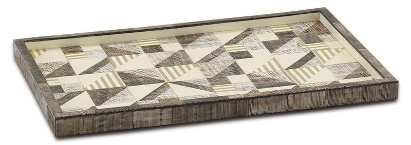 Currey and Company Modernist Bone and Horn Tray 1200-0371