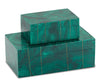 Currey and Company Malachite Trompe L'oeil Boxes Set of 2 1200-0373