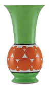 Currey and Company De Luca Green and Orange Vase 1200-0388