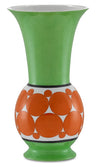 Currey and Company De Luca Green and Orange Vase 1200-0388