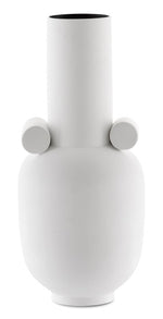 Currey and Company Happy 40 Long White Vase 1200-0393