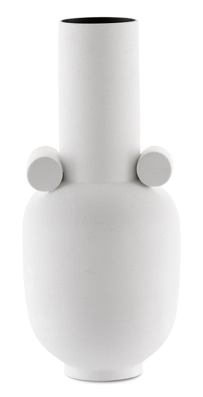 Currey and Company Happy 40 Long White Vase 1200-0393