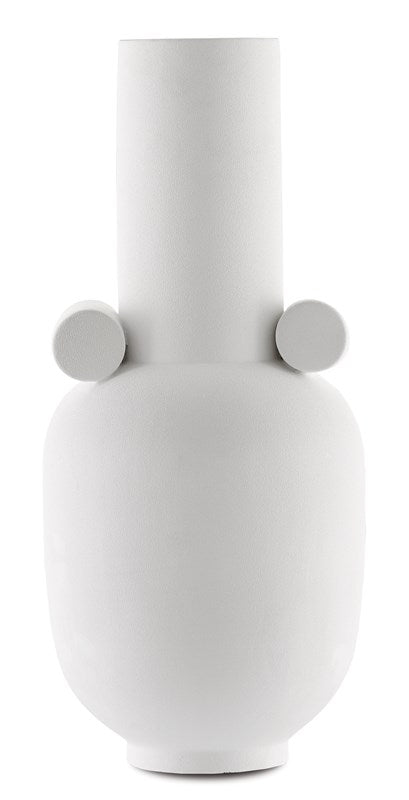 Currey and Company Happy 40 Long White Vase 1200-0393