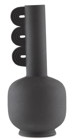 Currey and Company Happy 40 Three Wings Black Vase 1200-0407