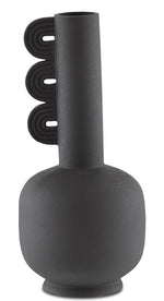 Currey and Company Happy 40 Three Wings Black Vase 1200-0407