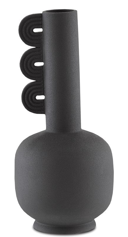 Currey and Company Happy 40 Three Wings Black Vase 1200-0407
