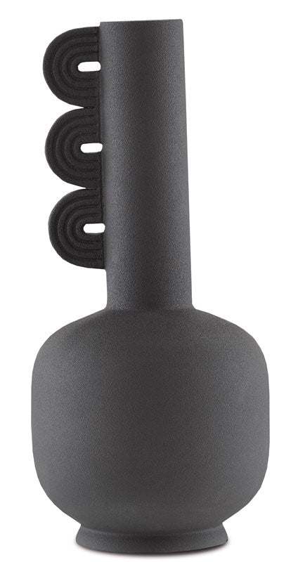 Currey and Company Happy 40 Three Wings Black Vase 1200-0407