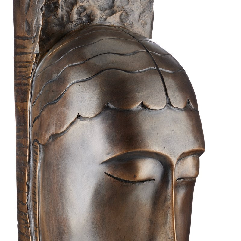 Currey and Company Art Deco Head Bronze 1200-0598