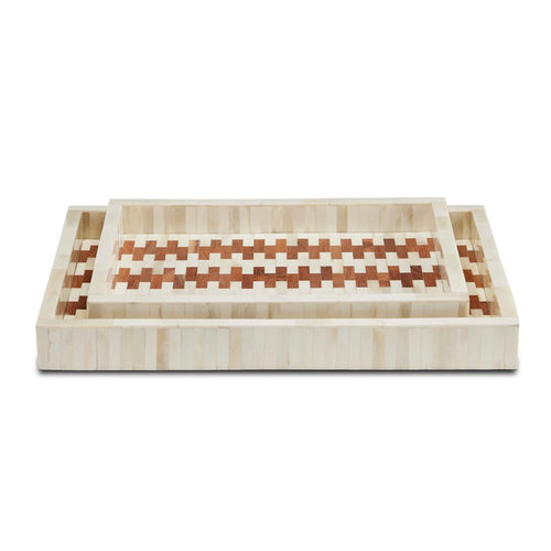 Currey and Company Tia Tray Set of 2 1200-0636