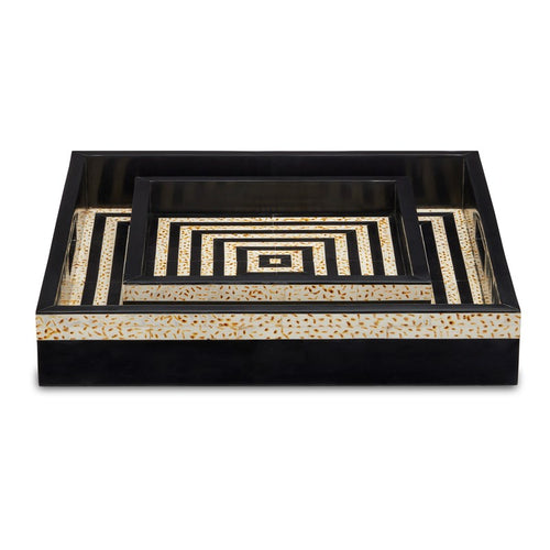 Currey and Company Taurus Tray Set of 2 1200-0637