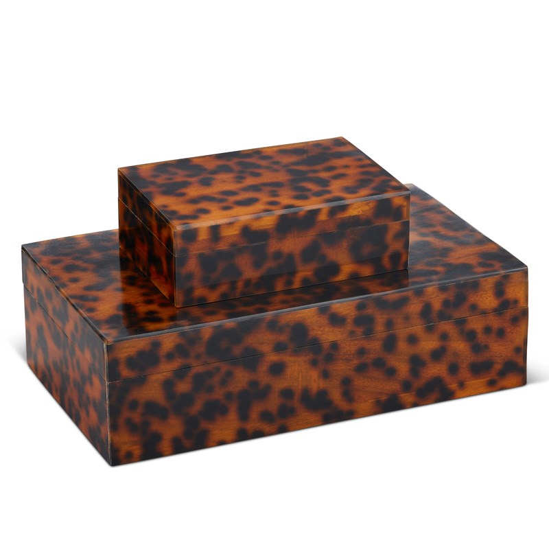 Currey and Company Faux Tortoise Box Set of 2 1200-0737