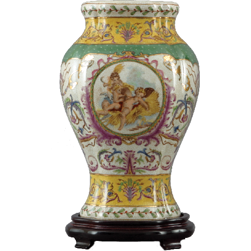 Lovecup Oval Pomeg Porcelain Vase L414