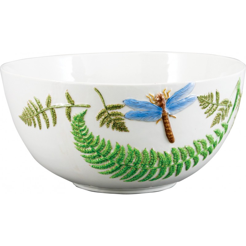Lovecup Hand Painted Porcelain Round Dragonfly Bowl L614